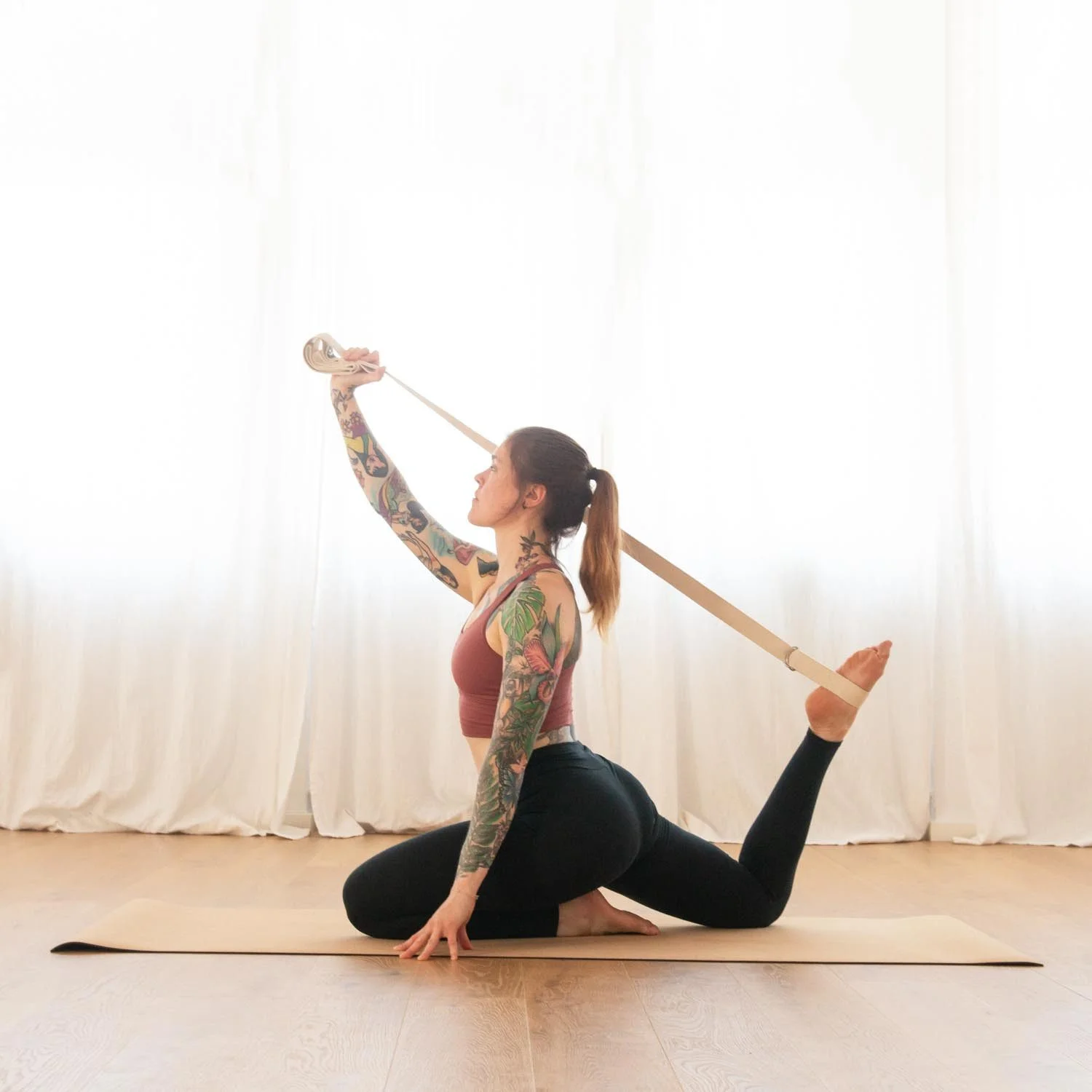 BODHI Yogagurt ASANA BELT – mit Metallverschluss (D-Ring), natur
